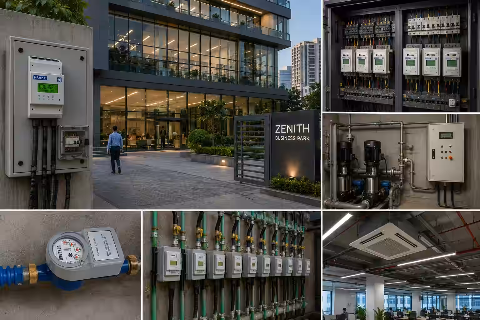 Single-Phase Energy Meter, 60 A use case - Commercial Building