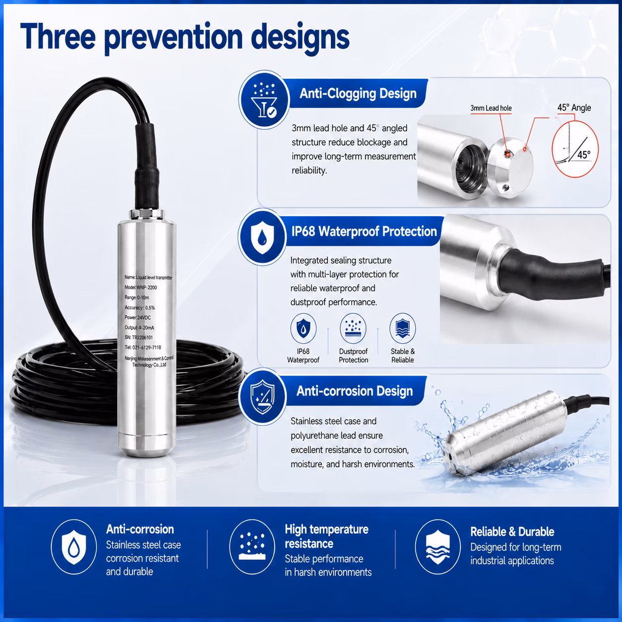 Water Level Sensor, 4 m, Stainless Steel image 8
