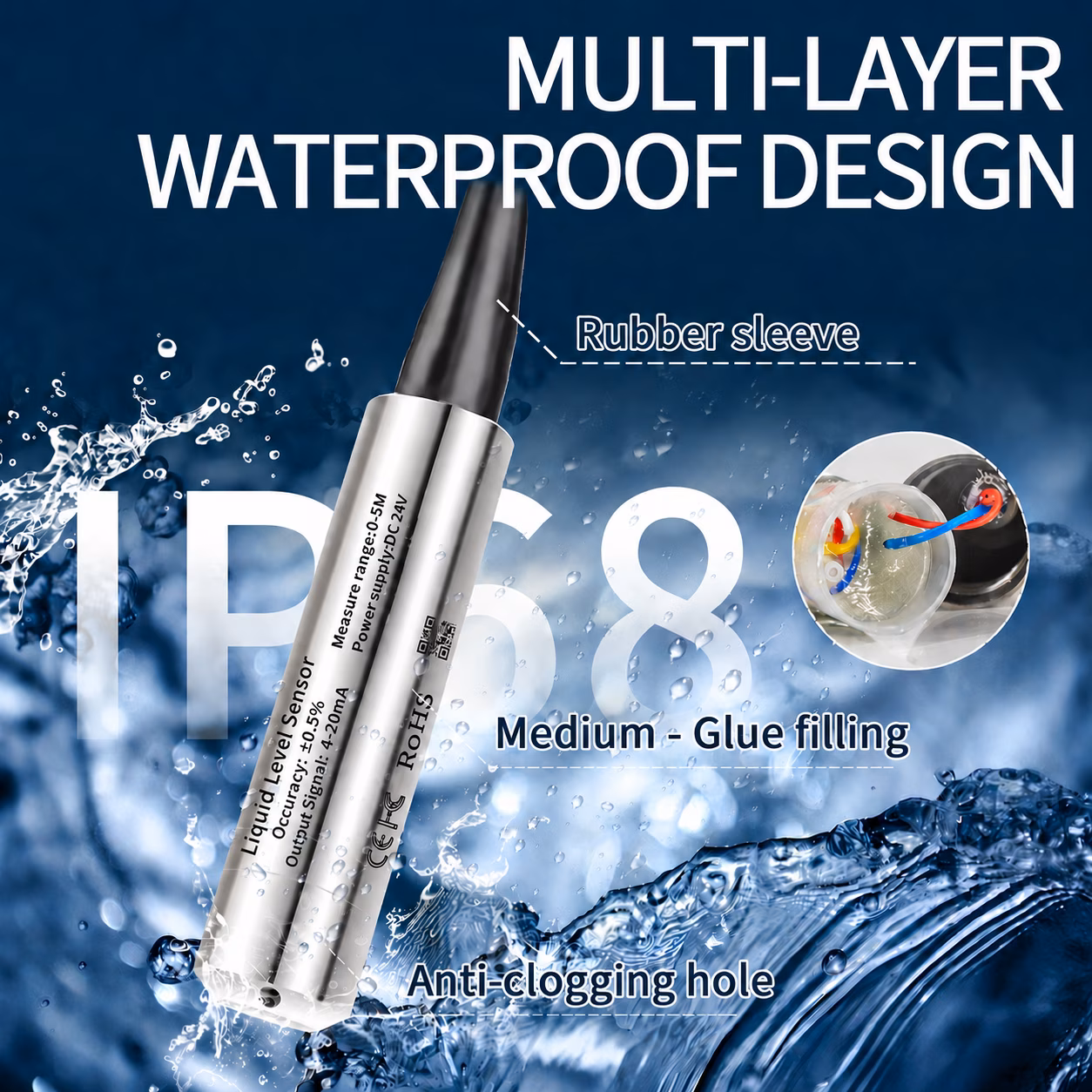 Water Level Sensor, 4 m, Stainless Steel image 9