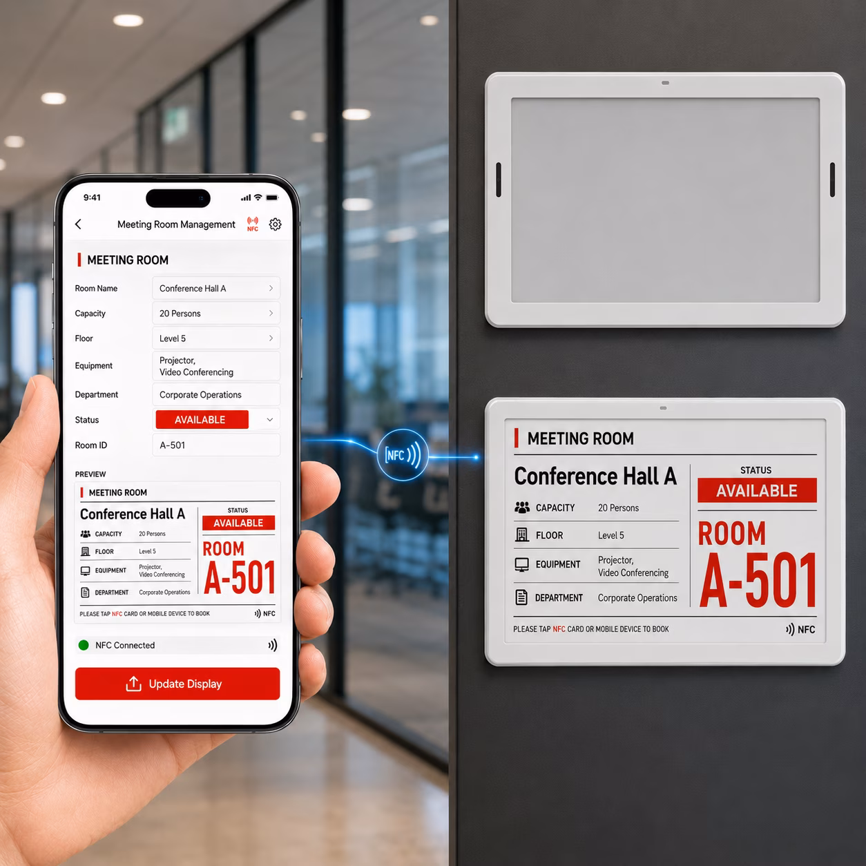 NFC E-Ink Smart Tag, Billboard Display image 4