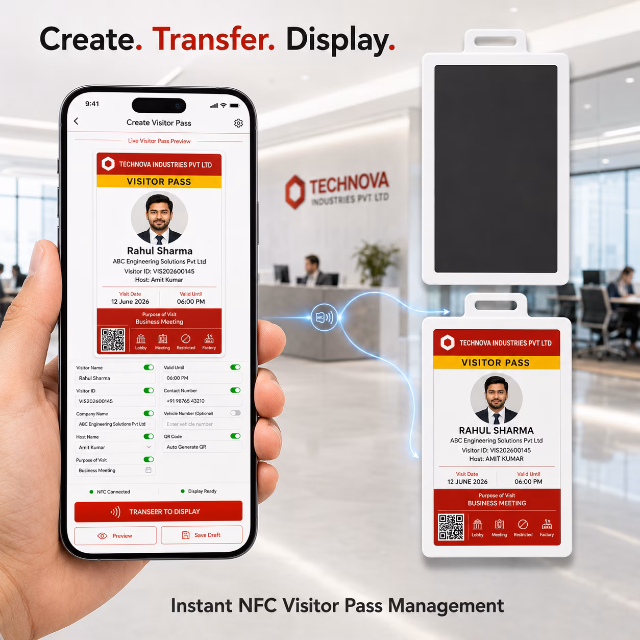 NFC E-Ink Smart Tag, ID Card image 4