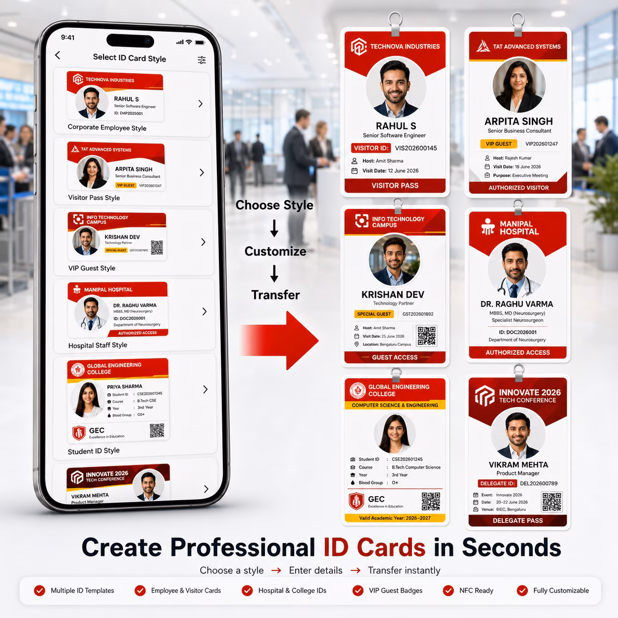 NFC E-Ink Smart Tag, ID Card image 5