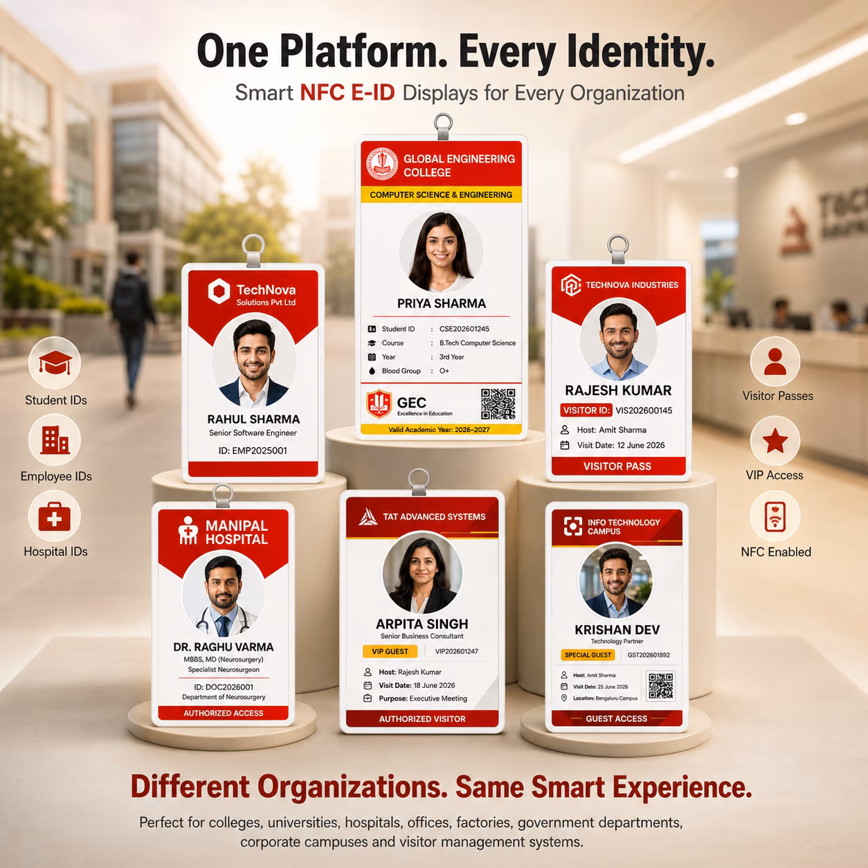 NFC E-Ink Smart Tag, ID Card image 3