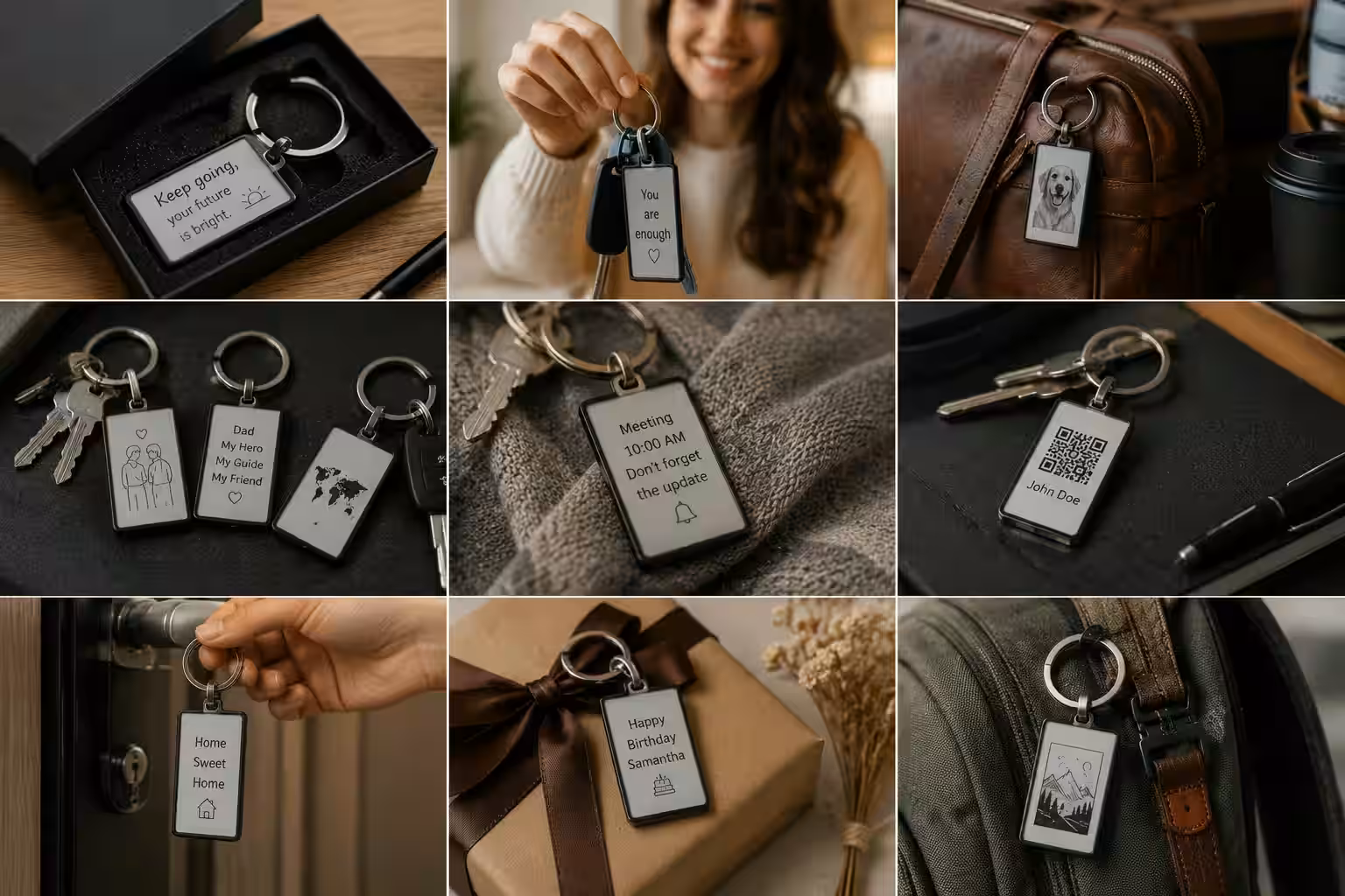 NFC E-Ink Smart Tag, Key Chain use case - Gifts & Keychains