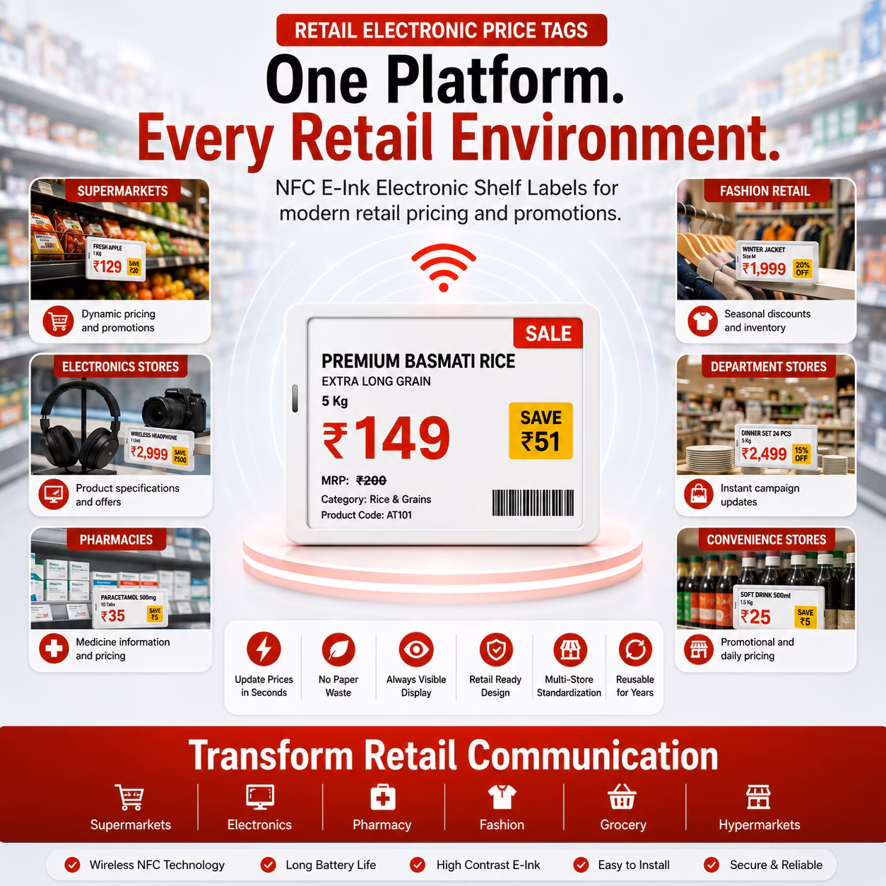 NFC E-Ink Smart Tag, Store Display image 10