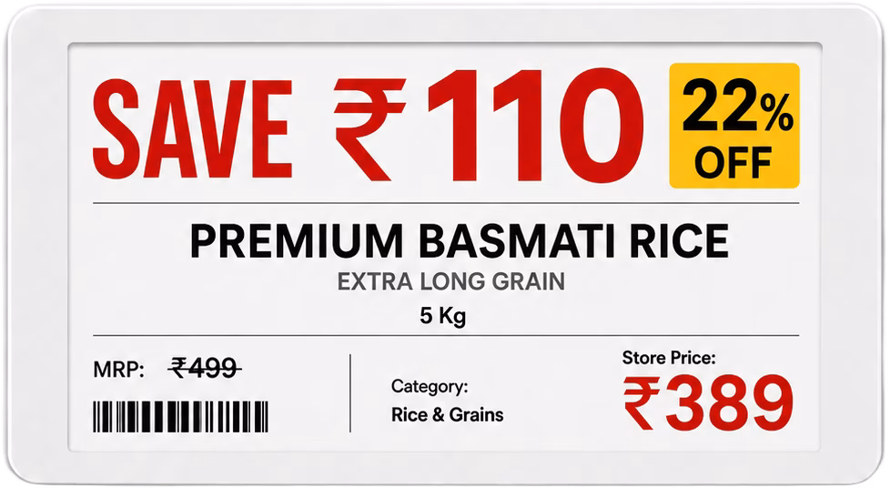 NFC E-Ink Smart Tag, Store Display