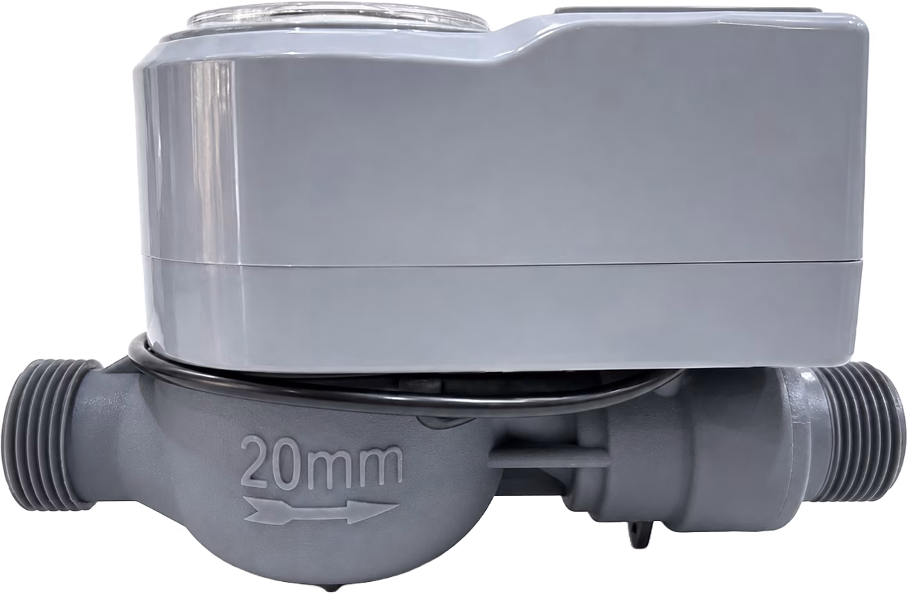 Multi-Jet Photoelectric Direct Reading Water Meter DN25 (1 in), Nylon, With Valve image 2