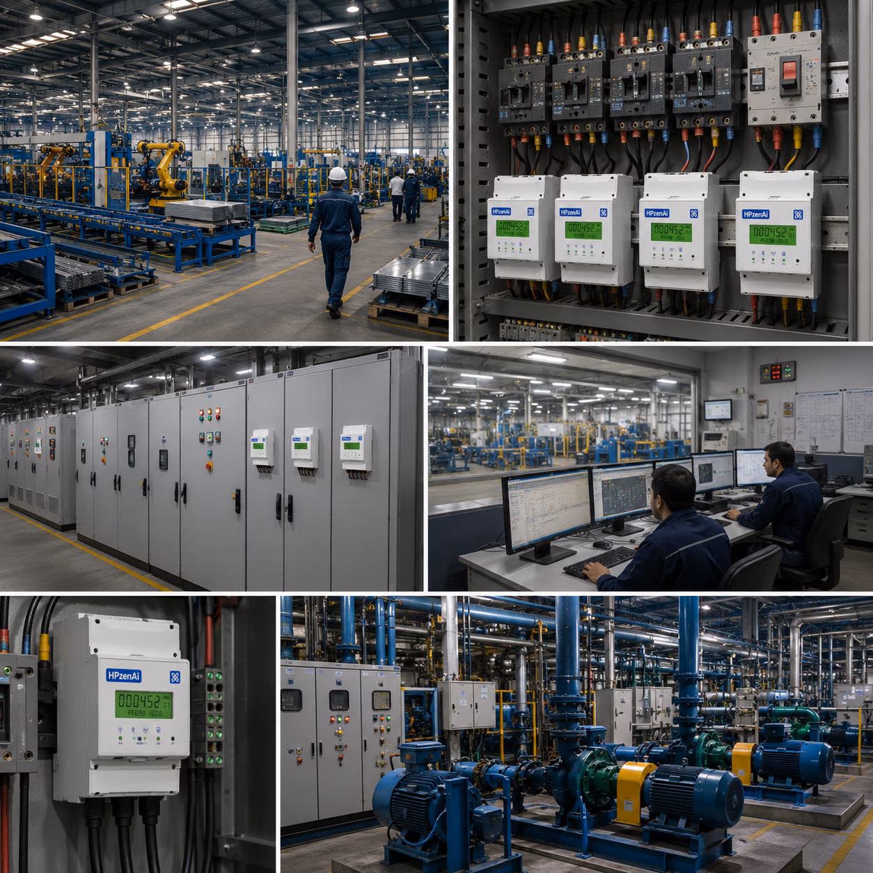 Three-Phase Energy Meter, 60 A use case - Industrial Monitoring