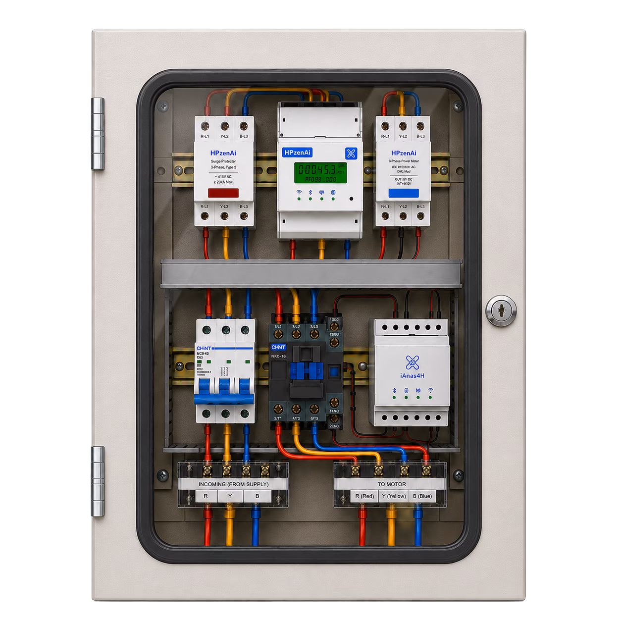 Smart Three-Phase Motor Starter, 12 A